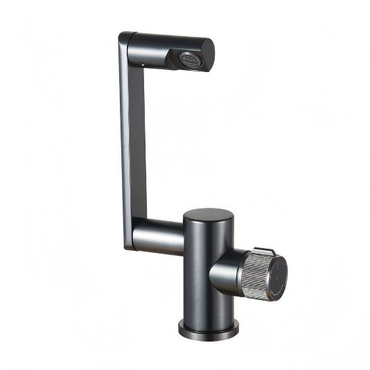 Industrial Deck Mounted Aluminum 360 Rotary Single Hole Basin Faucet