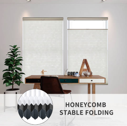 Cordless Cellular Honeycomb Blinds Window Shade Remote Control Bottom up Motorized Smart Blinds 2