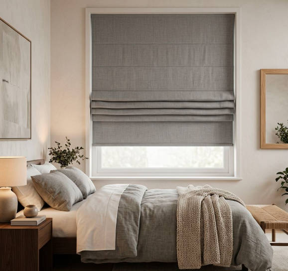 Roman Shades Built In Vertical Cordless Roman Blinds 2